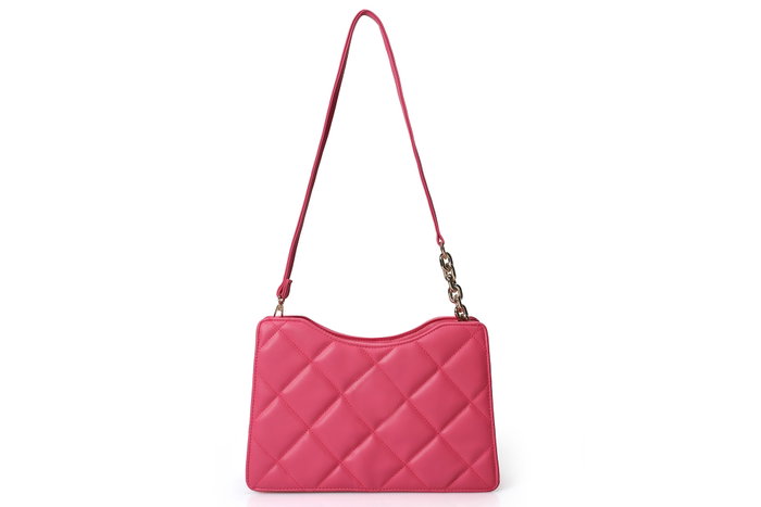 Lucky Bees 410 Bolso Bandolera Rosa Piel de Polivinilo Elegante y Sofisticado para Mujer